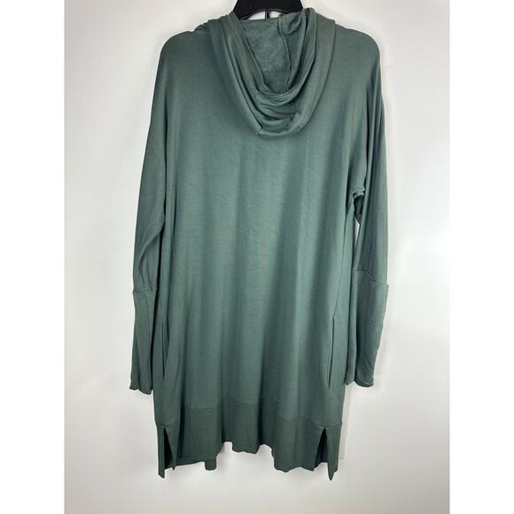 Soma Set WKND Soft Brushed Terry Hooded Cardigan & Jogger 2 Piece Green Medium - Picture 14 of 16